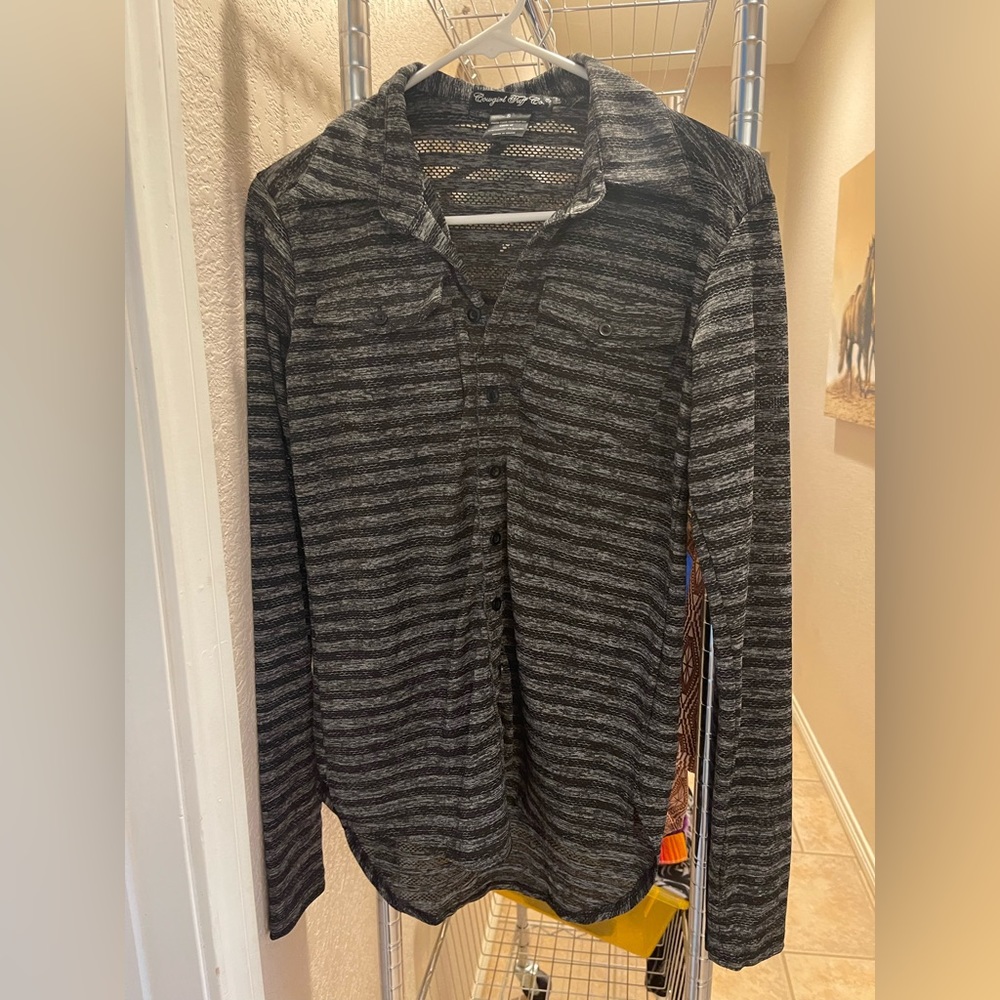 Black and Gray Cowgirl Tuff Size Small